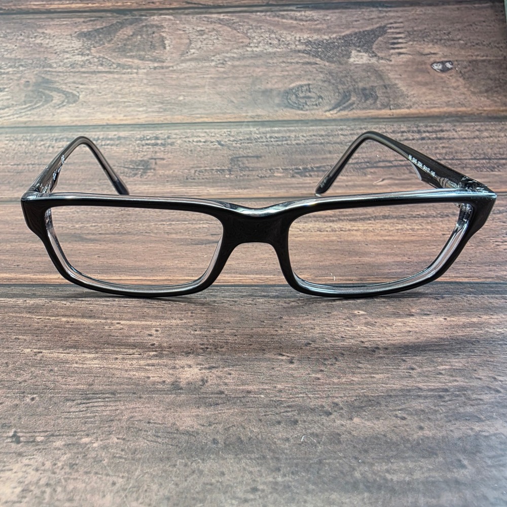 Ray-Ban RB 5245 2034 Black Transparent Rectangular Eyeglasses Frames 54-17-145